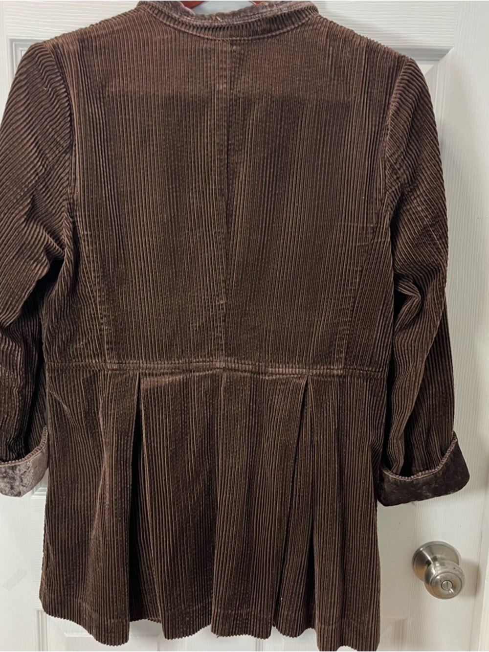 J.Jill Women Brown Corduroy Button-Front Jacket with Velvet Trim Size Medium - Picture 7 of 14